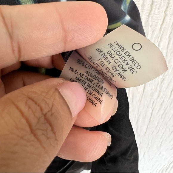 Elie Tahari Green Black Floral Dress size 2 - Picture 4 of 6